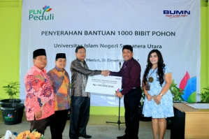 UIN SU Medan Menerima 1000 Pohon Dari PT. PLN (PERSERO)