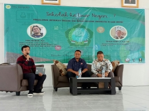 Mahasiswa ilmu Komputer FST UIN SU mendatangkan Presiden Perhimpunan Pelajar Indonesia se Dunia.