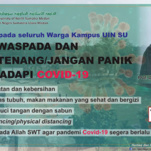 Tetap Waspada dan Tetap Tenang/Jangan Panik Menghadapi Covid-19