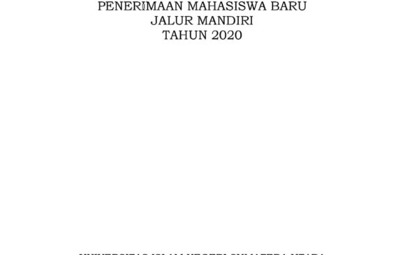 Panduan Admisi Penerimaan Mahasiswa Baru Jalur Mandiri UIN SU Tahun 2020