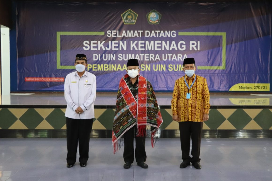 Sekjen Kemenag Berikan Pembinaan ASN di UIN Sumut