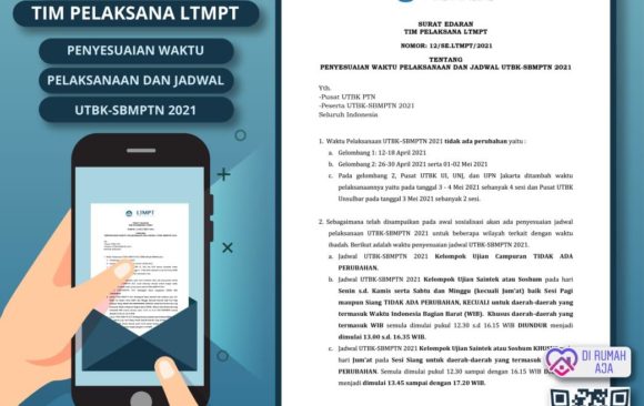 Penyesuaian Waktu Pelaksanaan Dan Jadwal UTBK-SBMPTN 2021