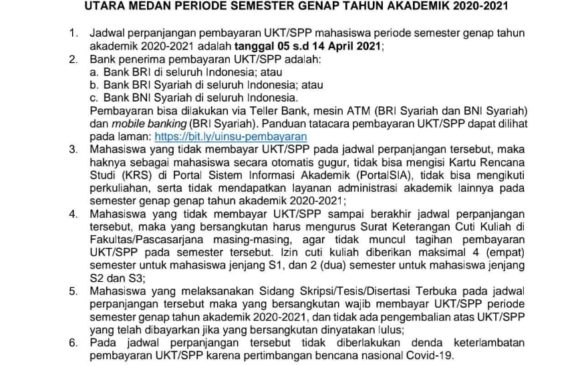 Rektor UINSU: Masa Pembayaran UKT Diperpanjang, Denda Dihapuskan