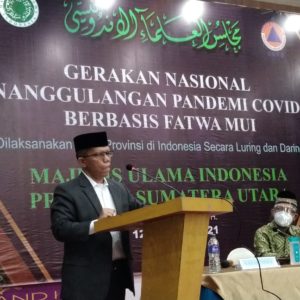 Rektor UIN Sumut Bicara Gerakan Nasional Penanggulangan Covid-19 Berbasis Fatwa MUI