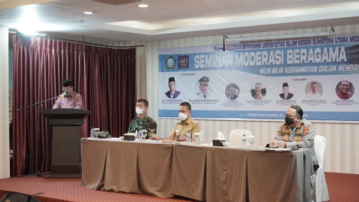 UIN Sumut Gelar Seminar Nasional Moderasi Beragama Prof Syahrin: Indonesia Negara Moderasi Beragama